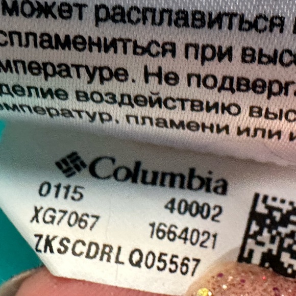 Columbia Omni Tech White/Teal Hooded Puffer Jacket,  Girls Medium - Picture 16 of 16